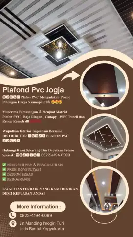 Pvc Plafond Rumah Modern Jogja