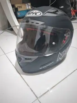 Jual helm full face NHk black doff 9