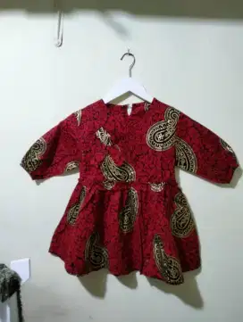 Atasan Batik Anak Perempuan Modern Umur 3-4 Tahun Batik anak Perempuan