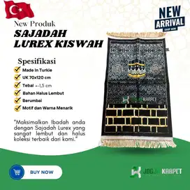 Sajadah Turki Lipat Lembut Yakar Lurex | 70x110