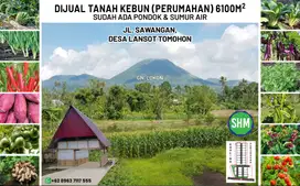 Tanah SHM 6200m2 Lansot Tomohon 2 km dari kantor walikota Tomohon