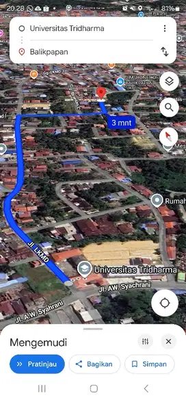 Dijual Rumah Baru di Kota dekat Kampus UNTRI km3 Balikpapan