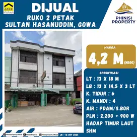 DIJUAL RUKO 2 PETAK DI POROS JALAN SULTAN HASANUDDIN GOWA