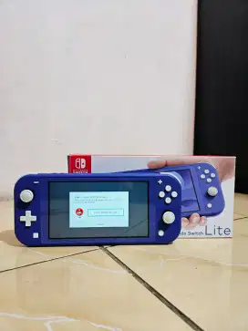 Nintendo Switch Lite Biru Bagus Lengkap