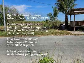 100/m Tanah termurah nol jalan cor balong panggang