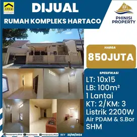 DIJUAL RUMAH MURAH DI KOMPLEKS HARTACO LEBAR 10