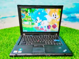 LAPTOP LENOVO T400 C2D 4GB HDD 320GB NGEBUT EDITING GAME KEKAR BADAK