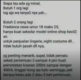 Freelance pohotoshot khusus cw non ijasah ( baca keterangan di pic )