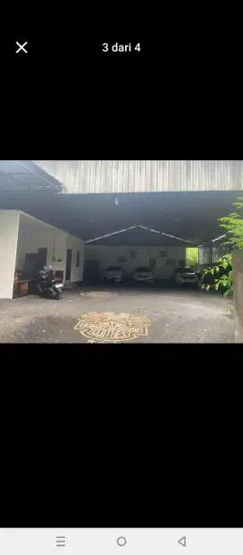 Gudang + Rumah cocok utk garasi mobil Gatsu Timur disewakan dikontrak