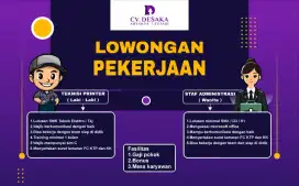 Lowongan Kerja Teknisi & Staf Administrasi