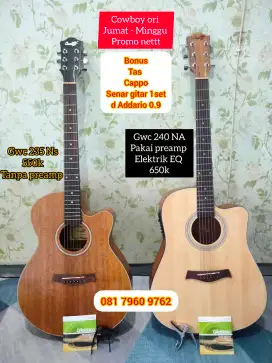 Gitar original Cowboy promo nett siap cepat