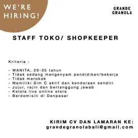 Staff Toko / Shopkeeper / Kasir