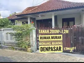 Jual Tanah Bonus Rumah Murah Monang Maning Denpasar Bali