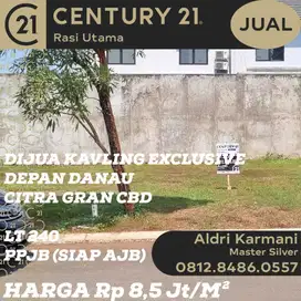 DIJUAL TANAH KAVLING HADAP DANAU CITRA GRAN CBD CIBUBUR