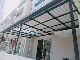 Kanopi alderon twinwall, kanopi alderon awet dan adem, kanopi caport.