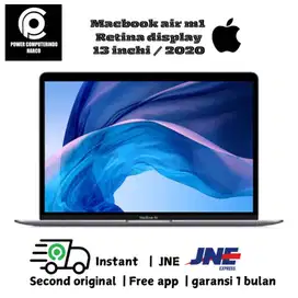 MACBOOK AIR M1 2020 13 INCHI 8/128 GB MINUS BODY BENGKONG SECOND