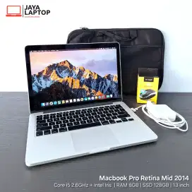 Macbook Pro Retina 2014 13 inch Core i5 8/128 Laptop Second Bekas