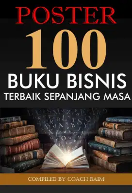 Poster 100 Buku Bisnis Marketing Sales Terbaik Sepanjang Masa A3 Full