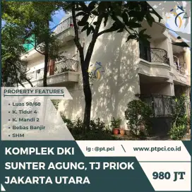DIJUAL RUMAH DI KOMPLEK DKI SUNTER AGUNG JAKARTA UTARA - VIA CESSIE