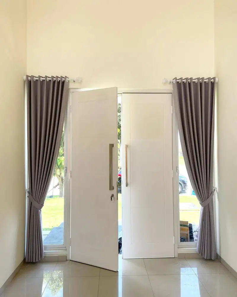 Pasang Gorden Jendela Minimalis Tirai Gordyn Blackout Hordeng Custom