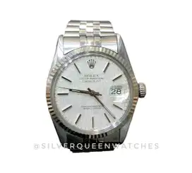 Rolex Men Silver Tiker rantai tebal