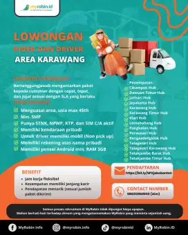 LOWONGAN PEKERJAAN RIDER & DRIVEE SPX