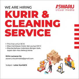 Loker Kurir dan Cleaning Service