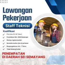 Lowong Kerja Staff Teknisi