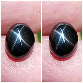 Natural black Nilam star no memo dim 11mm