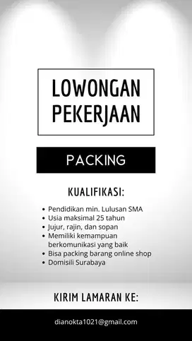 Loker Packing Online Shop