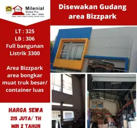 Disewakan Gudang Bizpark Kopo Akses Container 40feet