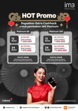 Indosat platinum 50Gb 12 bulan