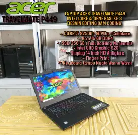 Laptop Design ACER Ram 16GB Siper mulus Intel Core i5 8TH
LPTOP CODING