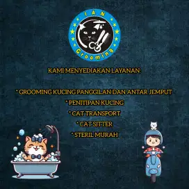 Grooming kucing panggilan dan atau Antar jemput, penitipan dll