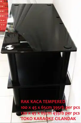 RAK KACA TEMPERED SERBA GUNA  KACA TEMPERED panjang 1m