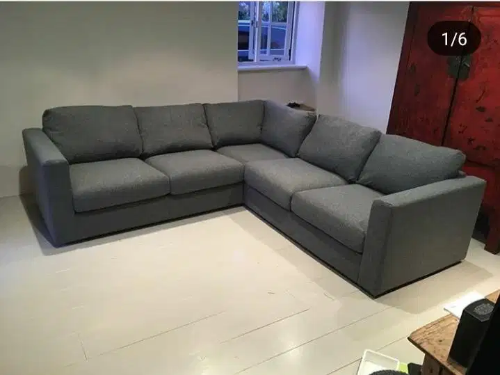 Sofa tamu minimalis abu abu