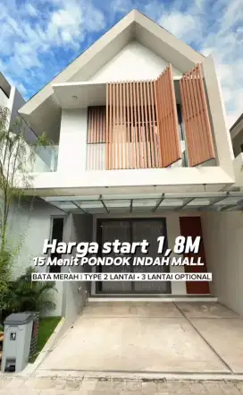 Dijual Cepat!! Rumah Dalam Cluster Cantik Dekat MRT Lebak Bulus