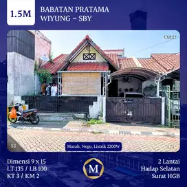 Rumah Babatan Pratama Wiyung dkt UNESA Pakuwon Mall PTC Citraland