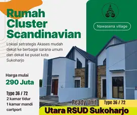 RUMAH DIJUAL DISUKOHARJO  RUMAH CLUSTER MODERN 2 ATAU KAMAR TIDUR