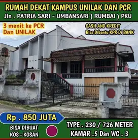 Rumah Seken Type 250/726M Jl Patria sari Rumbai Kota Pekanbaru