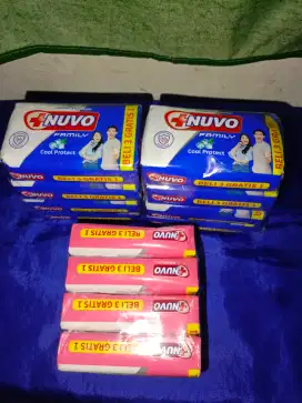 Sabun mandi batang merk nuvo ukuran 100gram isi 4 pcs