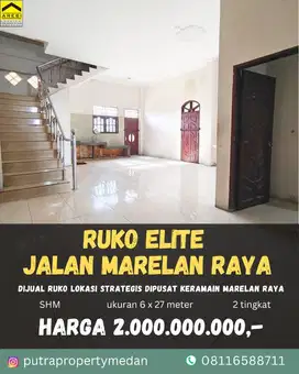 DIJUAL RUKO DIKAWASAN RAMAI MARELAN RAYA