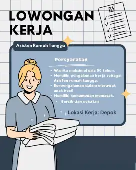 Dibutuhkan Asisten Rumah Tangga