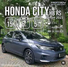 City RS 2021 a/t B genap dki km 36rb rec honda pjk okt 2025 abu2 met