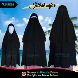 Jilbab Safar XL Al-Hikmah Collection Jilbab Cadar Ritsleting Purdah