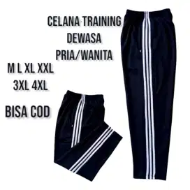 Promo Celana Training Panjang Dewasa Strip 3 - Pria Wanita