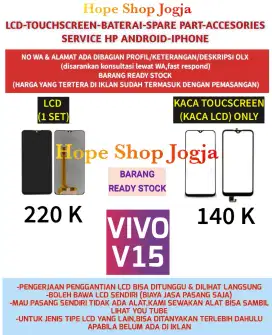 Service HP-Ganti Baterai/Touchscreen-LCD Vivo V15