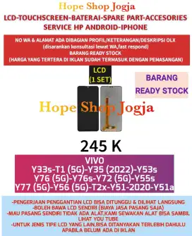 Service HP-Ganti Touchscreen-Baterai-LCD Y33s-T1 (5G)-Y35 (2022)-Y53s
