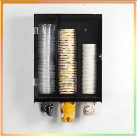 Lemari Cup Gantung / Cup Organizer Hanging Tertutup Anti Debu
