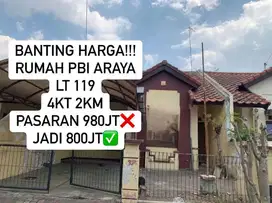 Turun Harga Rumah PBI Araya Blimbing Malang Kota